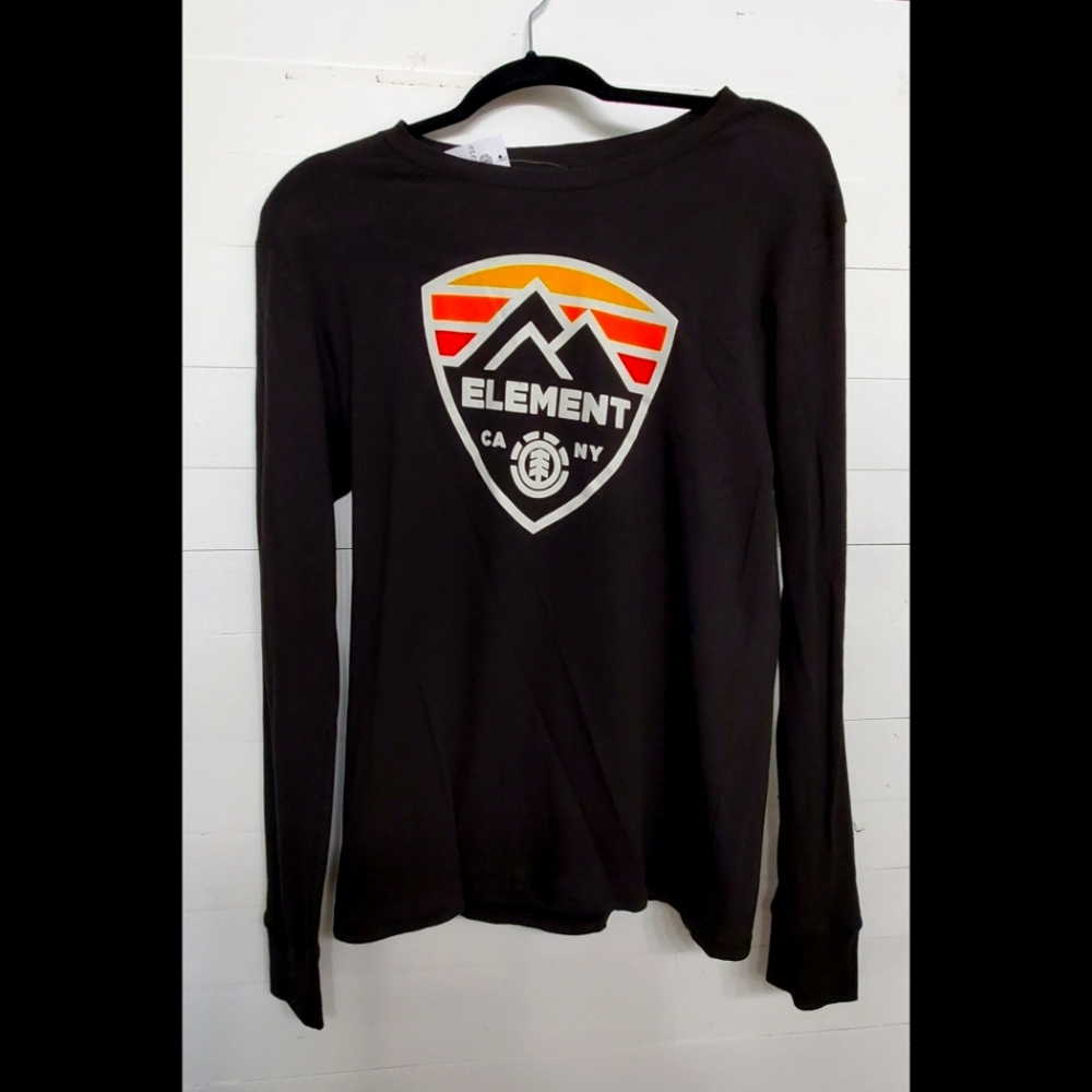 NWT Element Long Sleeve Shirt  Black CA NY